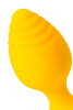 Анальная втулка ToDo by Toyfa Riffle, силикон, желтый, 7.5 см